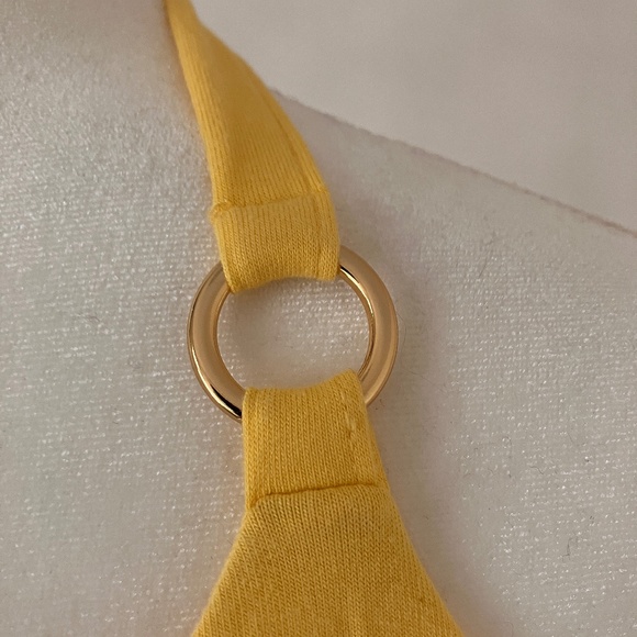 YELLOW HALTER-NECK DRESS - Picture 6 of 14